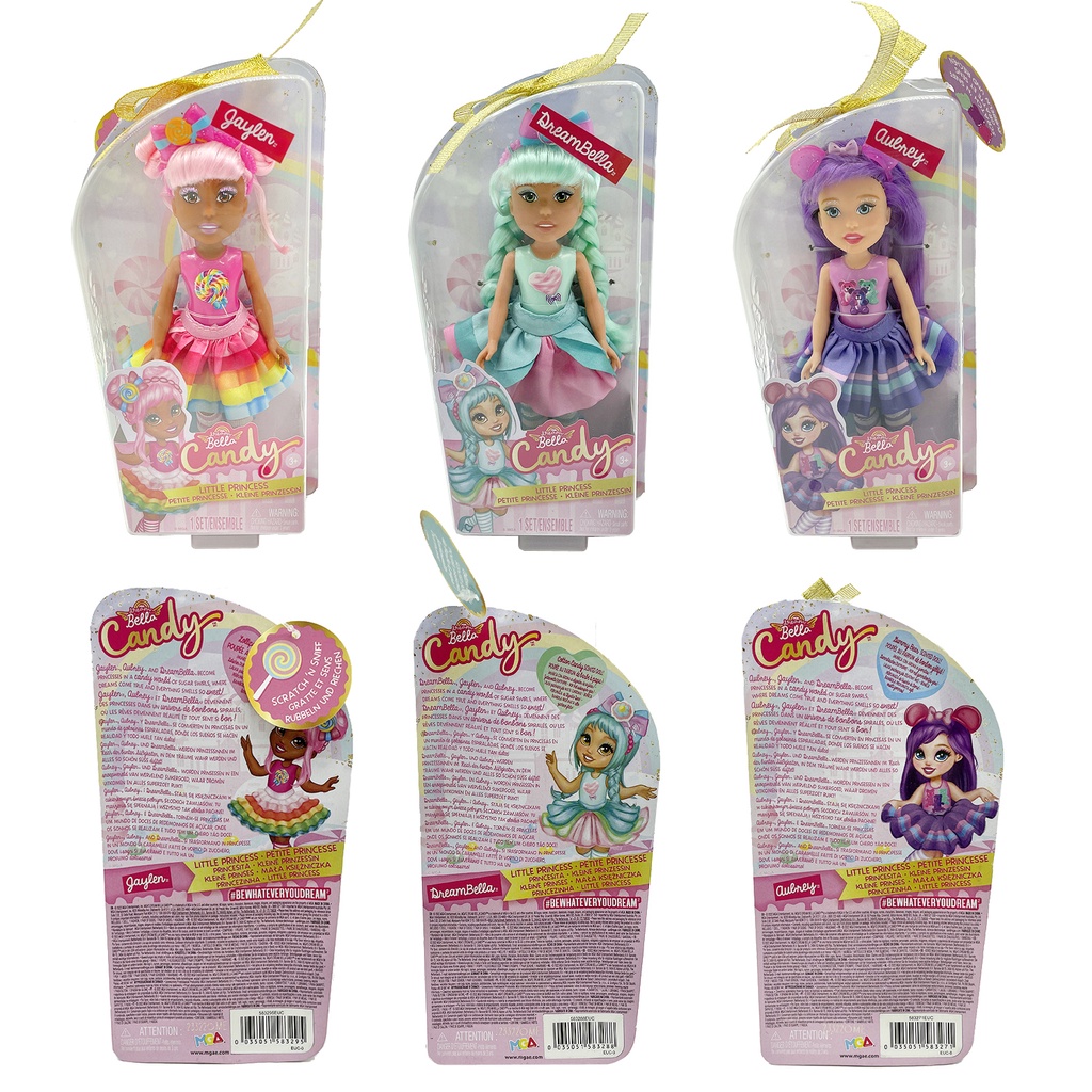 MGA Bella Candy Long Hair Princess Comb Hair Fashion Dressup Dolls Accessories Girls Play House Toy 