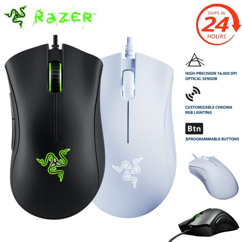 Chuột Chơi Game Có Dây razer deathadder elite 5 Nút Bấm 10000dpi