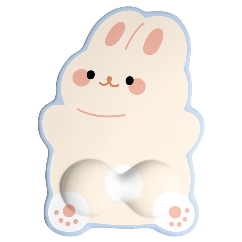 Bộ Miếng Lót Chuột Và Bàn Phím Hình Thỏ Trắng May Mắn