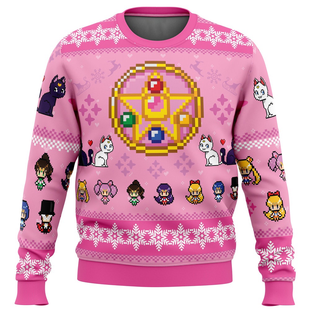 Áo sweater Vải Lông Cừu Chui Đầu In Hình Ông Già Noel / Thủy Thủ Mặt Trăng Xấu Xí Thời Trang Thu Đông 2023 Cho Nam