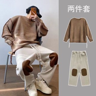  Bộ Đồ Nam Thời Trang Cao Cấp Áo Len Phối Quần Vá Gối 