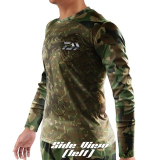 Baju pancing Lenan panjang (Áo Thun Câu Cá Thể Thao camo Phiên Bản Thể Thao)
