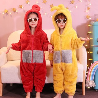 Bộ Đồ Ngủ lala Bằng Vải flannel Hóa Trang Nhân Vật Hoạt Hình kigurumi dipsy winky po lala Dành Cho Bé Trai Gái