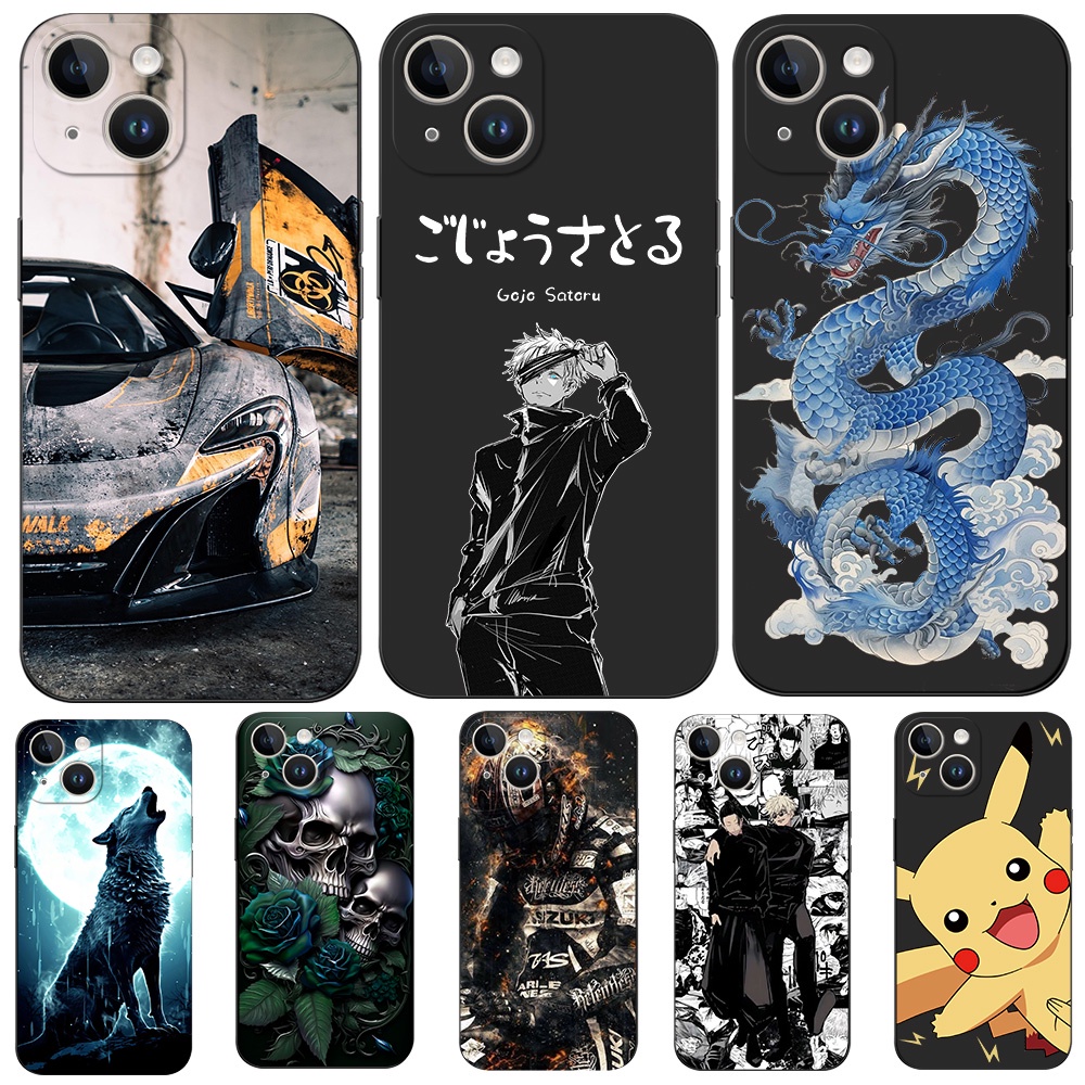 Dành Cho iPhone 14 Ốp Lưng iPhone 14 Plus Ốp lưng Silicon Mềm Bảo Vệ Đen Tpu Ốp Lưng Thời Trang Mát 