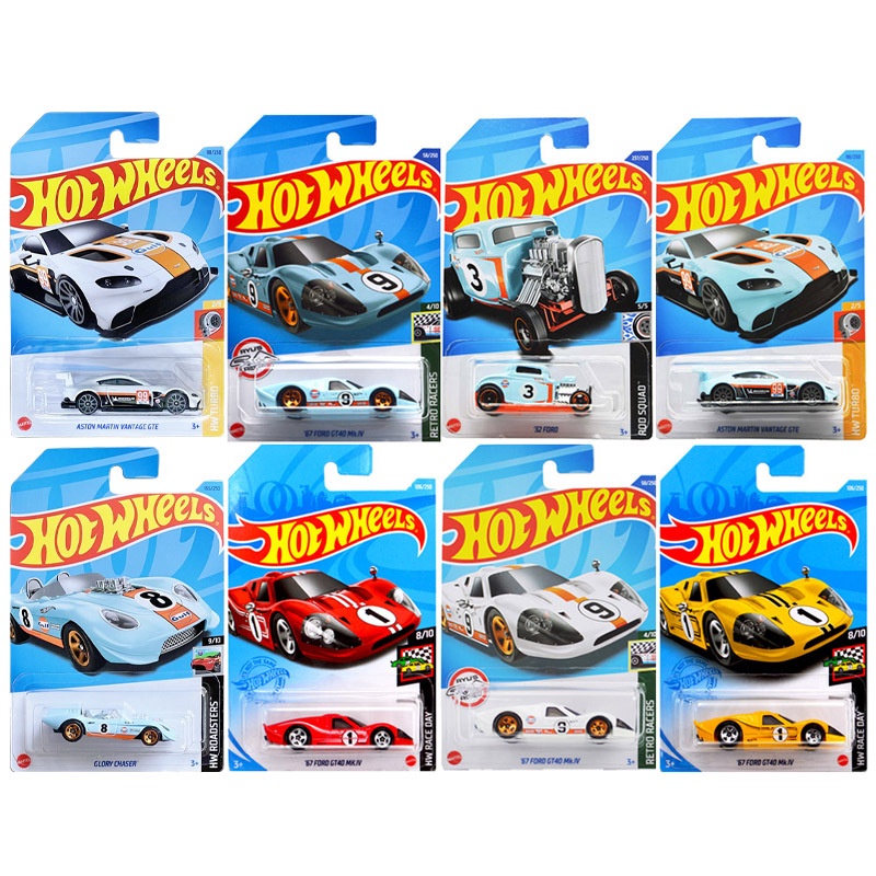 HOT WHEELS Mô Hình Xe Hơi ford aston martin vantage gte glory Challenger oldsmobile 442 blue 68 chevy nova 1: 64 c4982