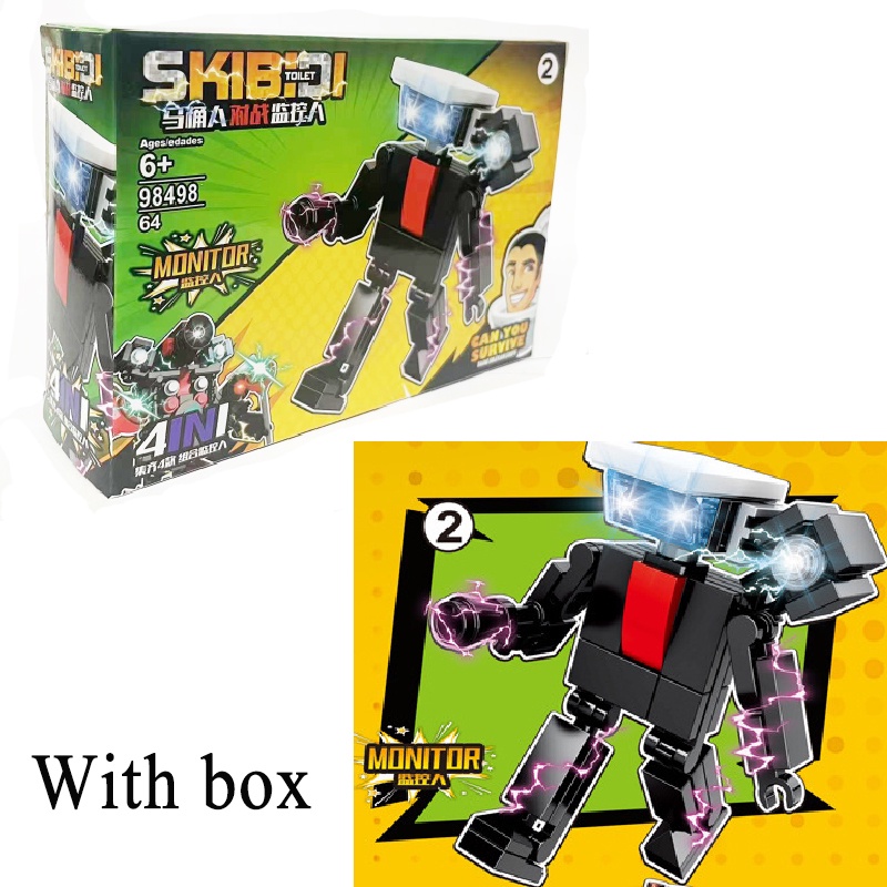 Skibidi Bộ Đồ Chơi Lắp Ráp Mô Hình toilet Độc Đáo