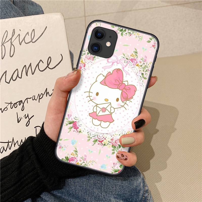 Ốp Điện Thoại tpu Dẻo Họa Tiết Hoạt Hình hello kitty Dễ Thương Cho iphone 13 mini 14 pro max t115