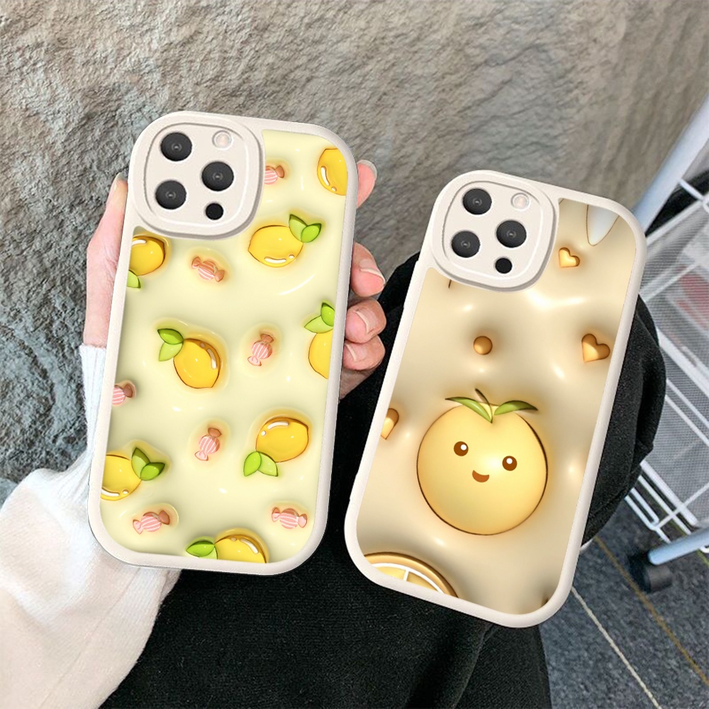 Ốp Điện Thoại tpu silicone Mềm Hình Quả Chanh Cho iphone 11 12 13 mini pro max re11