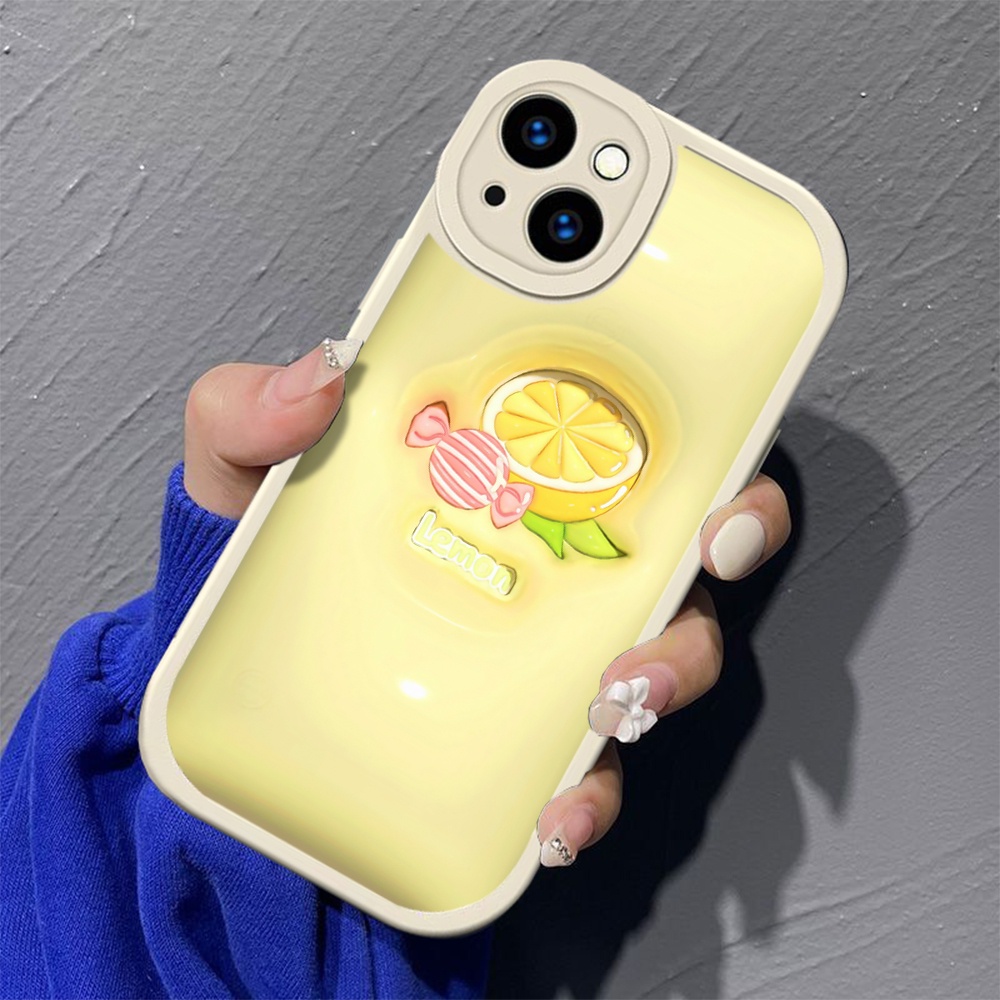 Ốp Điện Thoại tpu silicone Mềm Hình Quả Chanh Cho iphone 11 12 13 mini pro max re11