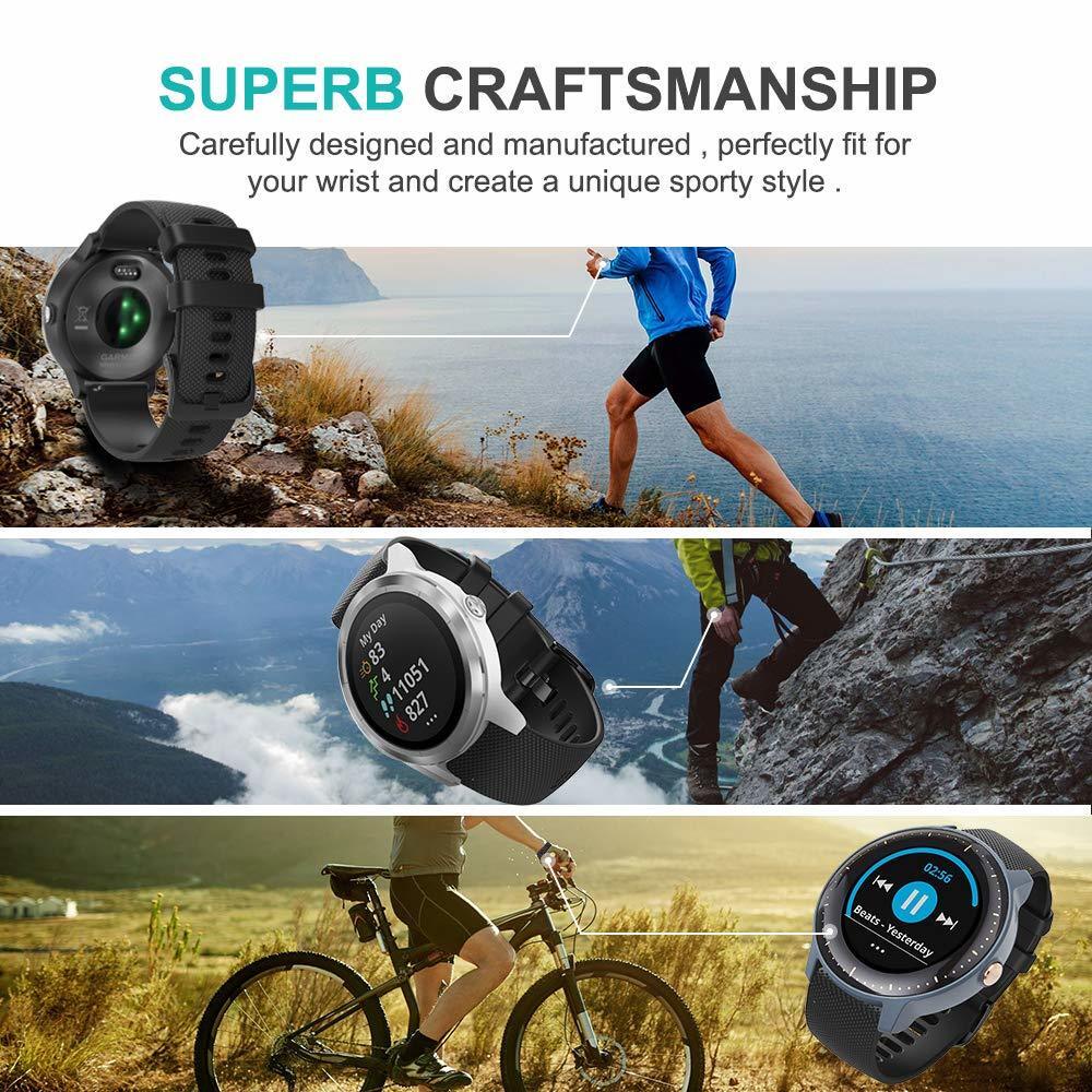 YIFILM Dây Đeo Silicon Thay Thế Cho Đồng Hồ garmin vivoactive 3 venu 2 sq vivoactive 4 4s forerunner 645 245m