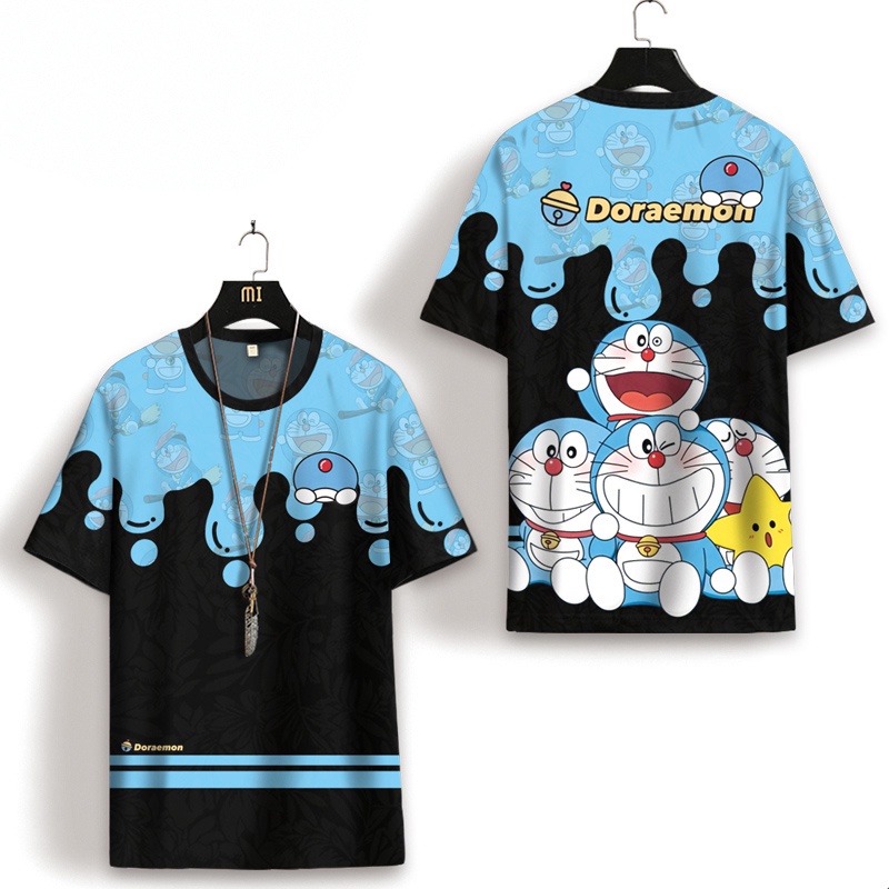 Áo Thun Tay Ngắn In Hình Mèo doraemon 3d Dễ Thương Kích Thước Lớn Cho Nam Và Nữ