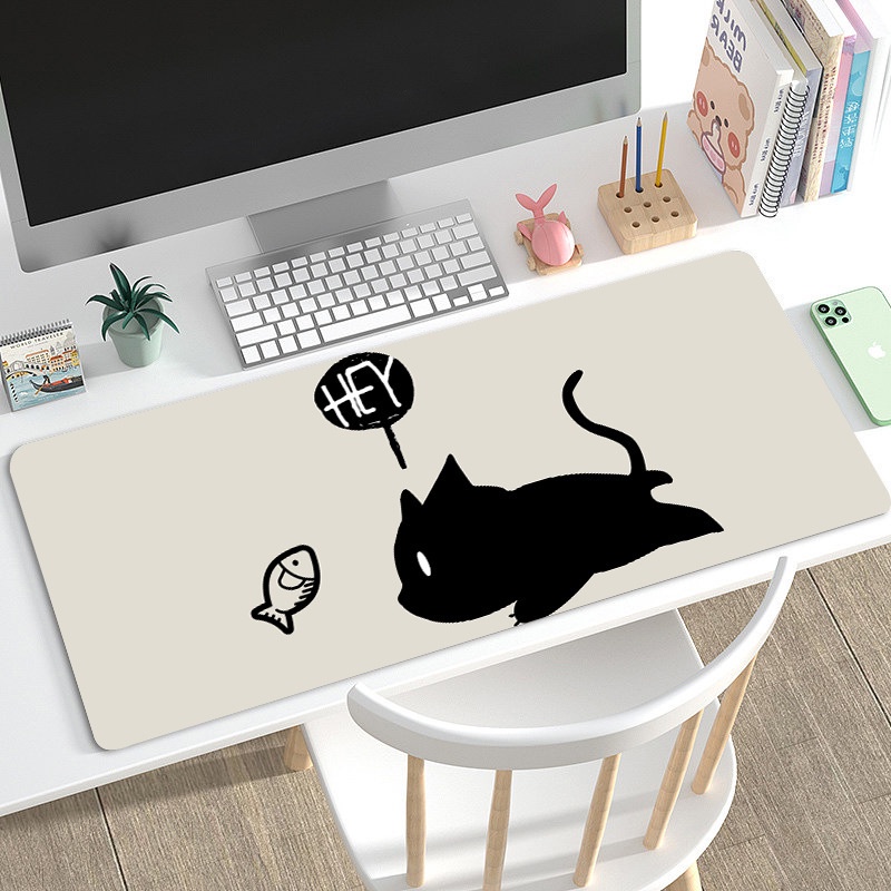 Tấm Lót Chuột Chống Trượt Hình Mèo Hoạt Hình Dễ Thương 80cm * 30cm