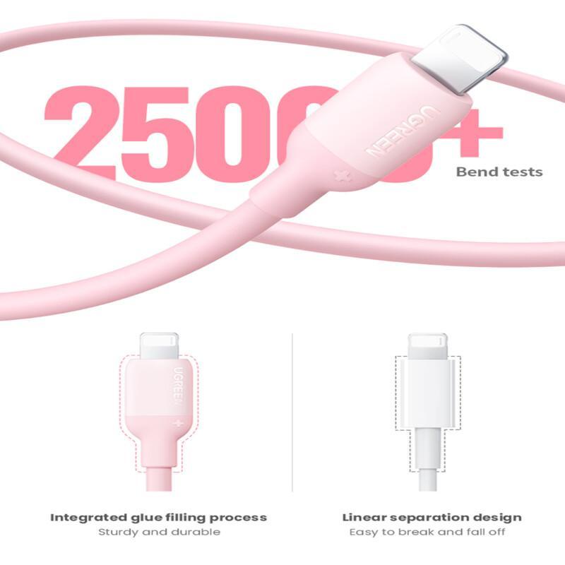 UGREEN  Cáp Sạc Nhanh usb Loại c 24H pd20w Cho Điện Thoại apple