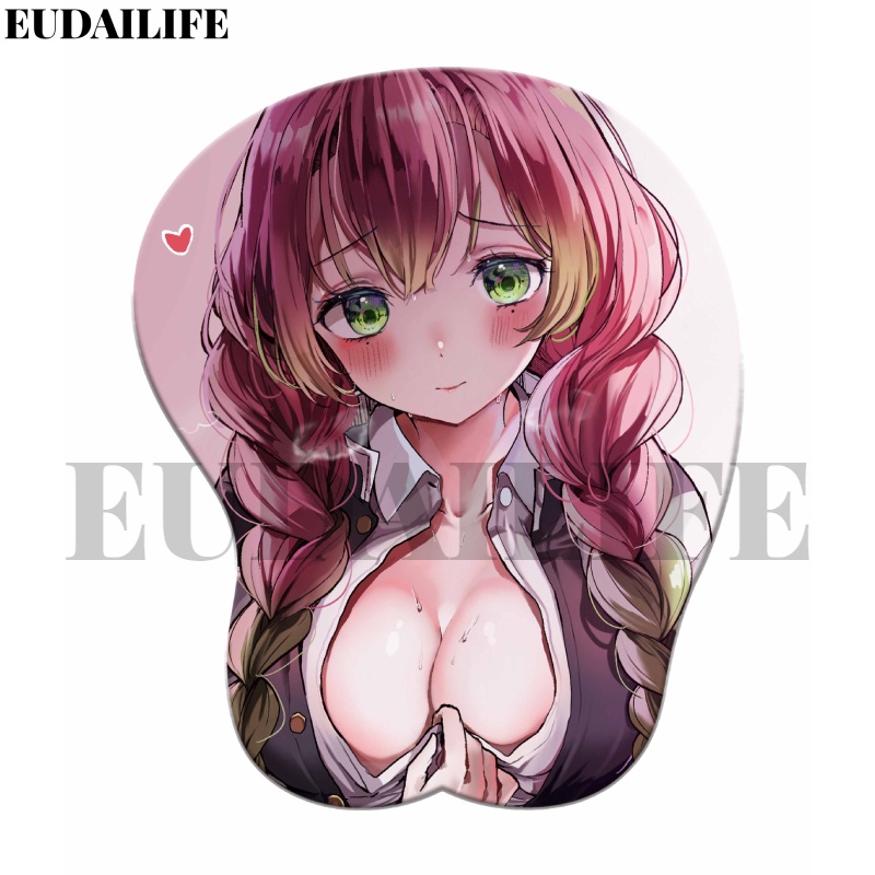 Miếng Lót Chuột Bằng Silicon Mềm Hình demon slayer shinobu nezuko daki 3d