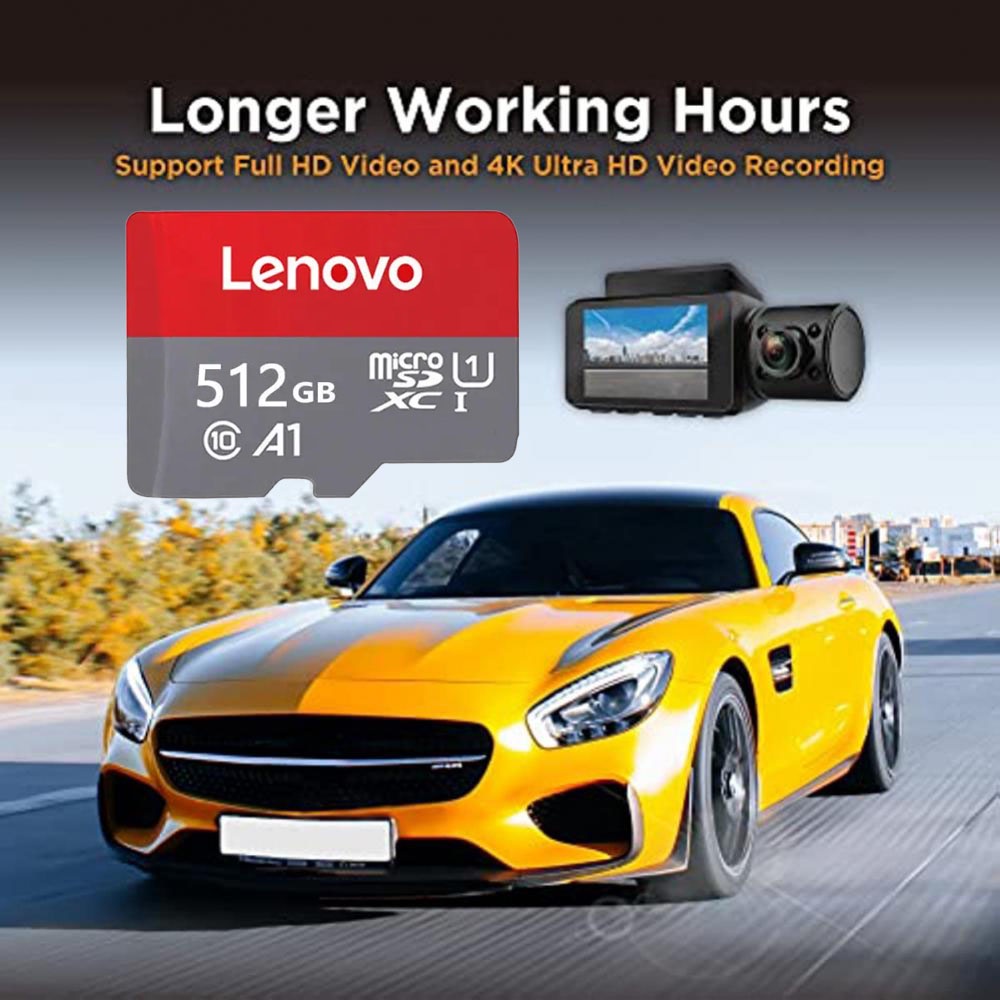 LENOVO Thẻ Nhớ 512gb a2 u3 class10 mini sd 512gb 256gb tf 128gb Cho Điện Thoại / Máy Tính