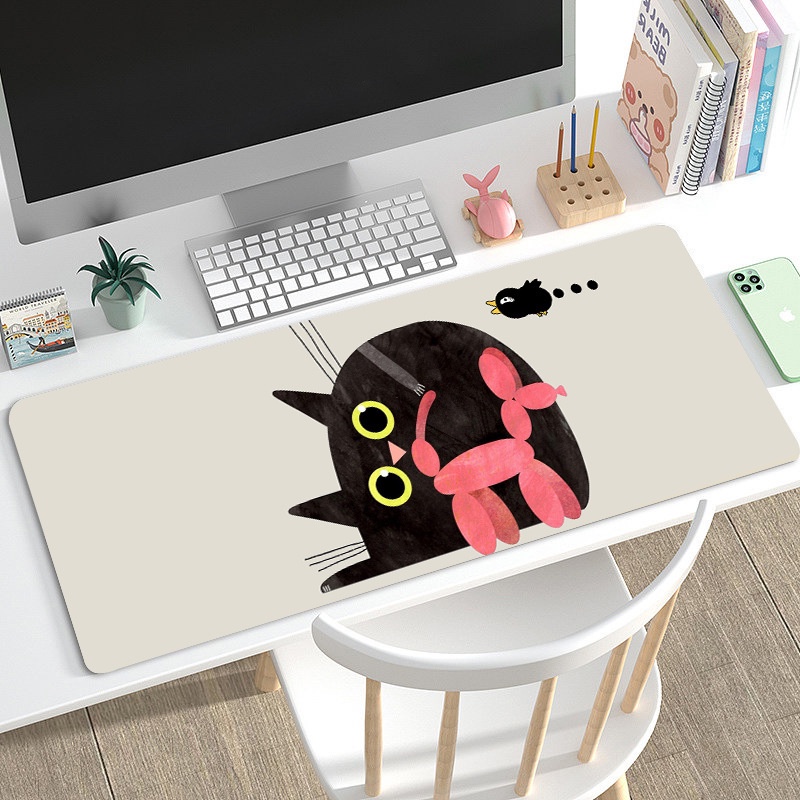Tấm Lót Chuột Chống Trượt Hình Mèo Hoạt Hình Dễ Thương 80cm * 30cm