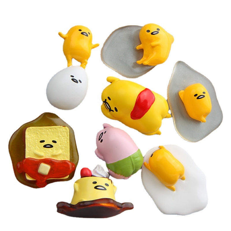 Hobbies Action Figures Gudetama Creative Three-dimensional Magnetic Buckle Refrigerator Sticker Mobi