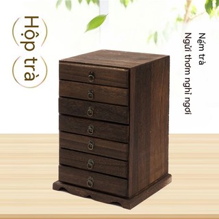 Phụ kiện Phổ Nhĩ bằng gỗ rắn Dogger Tabletop Loại ngăn kéo Hộp trà Vinplay