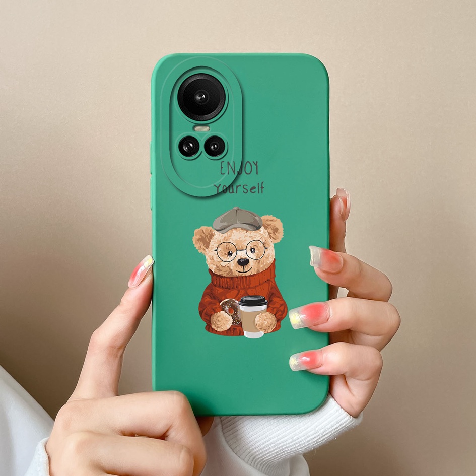 Dễ Thương Ốp Điện Thoại Silicon tpu Mềm Chống Sốc In Họa Tiết Hoa Cho oppo reno8 pro plus reno10 pro 5g reno8pro + reno10pro 5g