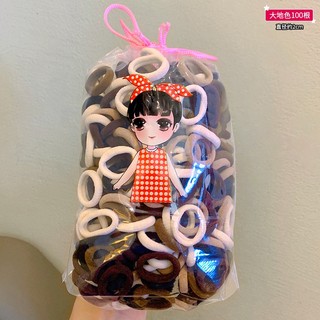 Set 100 Dây Thun Cột Tóc Nhiều Màu