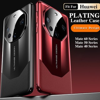 Bao da điện thoại mạ da bò cho huawei mate 60 pro mate 50 40 rs vỏ