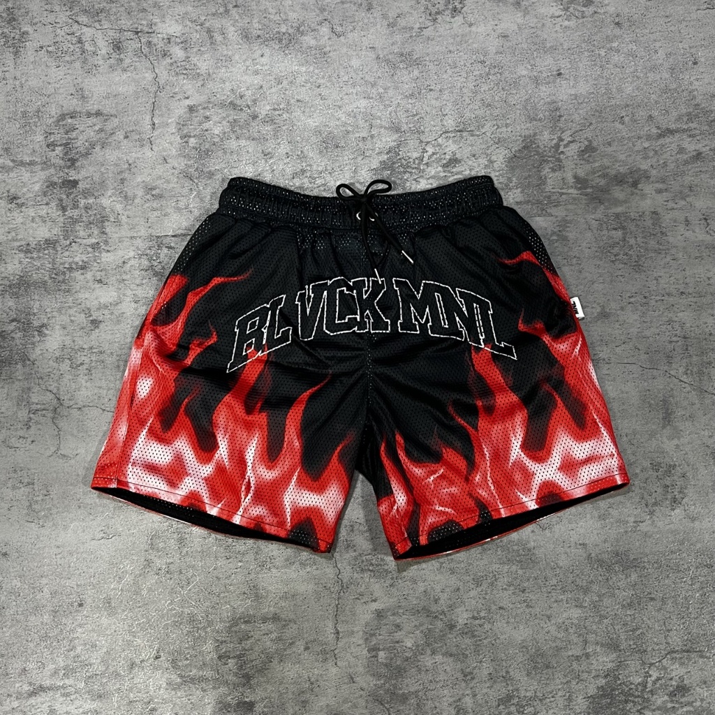 Quần Short Lưới Lửa "manila Đen"