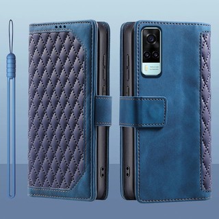 Bao da điện thoại dạng ví nắp lật cho vivo y31 2021 y33 vivo y51 2020 y51a 2020 vivo y53s 4g