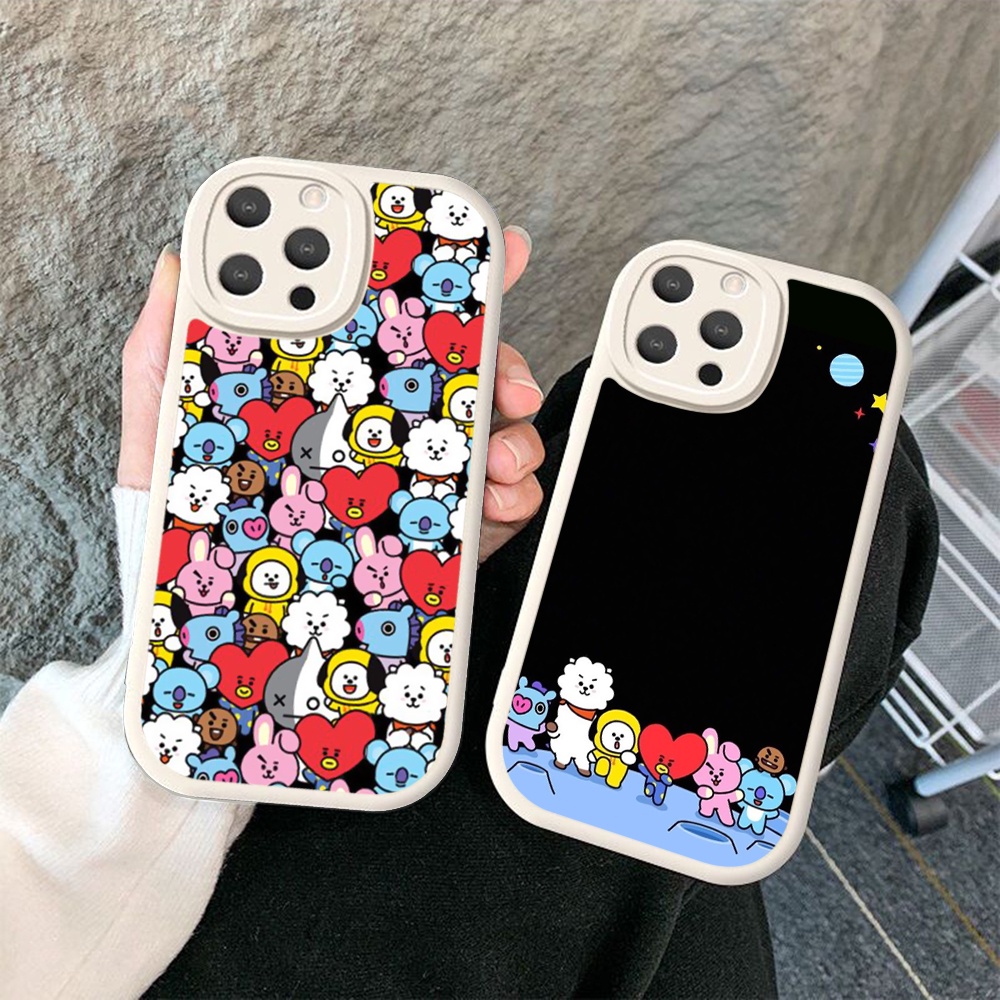 Ốp Điện Thoại Mềm In Hình bt21 Cho iphone 14 plus 15 pro max Hoạt Hình