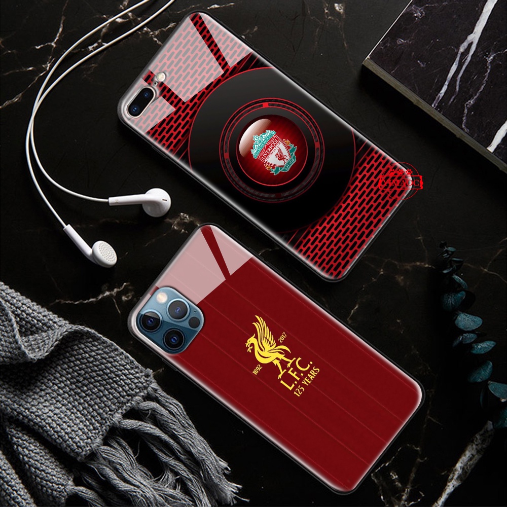 Ốp Điện Thoại Kính Cường Lực Hình liverpool t204 Cho iphone 6 6s 7 8 plus