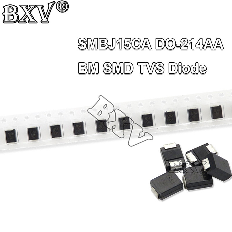 Set 20 Điốt Chỉnh Lưu smbj15ca do-214aa bm smd tvs smbj15ca-e3 / 52 600w 15v Chuyên Dụng