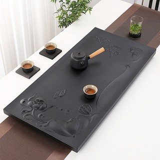 nguyên khối Phù điêu giả đá Ô Kim tự nhiên Bàn trà gia đình đơn giản thoát nước lớn nhỏ Kung Fu Tea Tool
