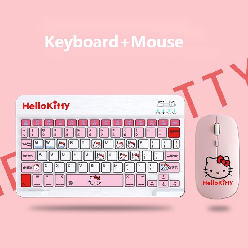 Dễ Thương Bộ Bàn Phím Và Chuột bluetooth Không Dây Cho laptop pc tablet Điện Thoại