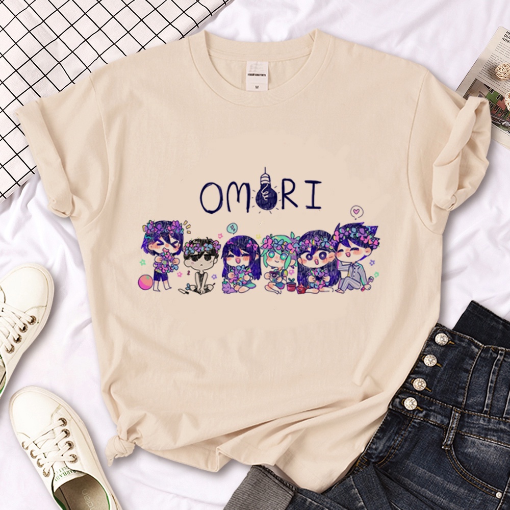 Áo Thun Nữ Tay Ngắn In Hình omori Và Xoài Thời Trang