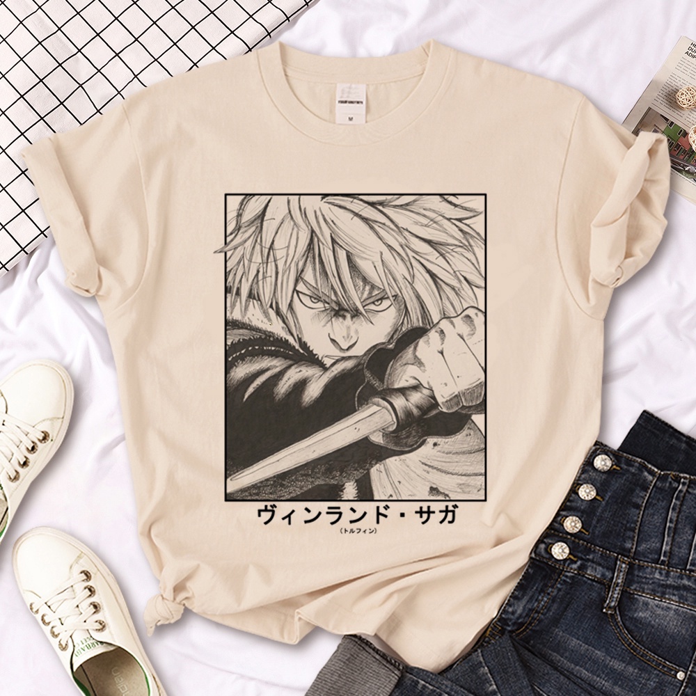 Thor Áo Thun Nữ Tay Ngắn In Hình Vnland saga vinrando saga Phong Cách harajuku y2k