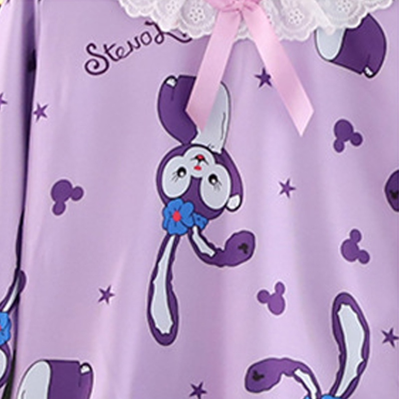 Bộ Đồ Ngủ Kuromi Hello Kitty Tay Dài In Hình Xinh Xắn Pijama Cho Bé Gái