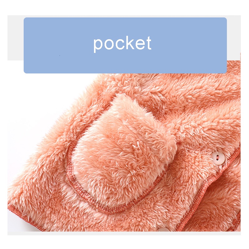 Áo Khoác Nhung Dày Hai Mặt Giữ Ấm Mùa Đông Phong Cách Hàn Quốc Cho Bé