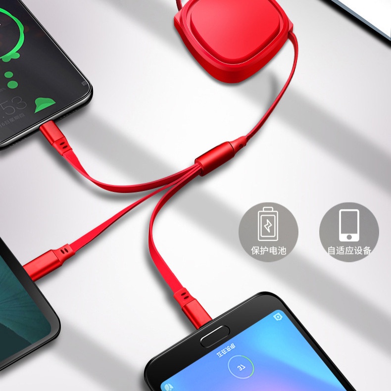 Dây Cáp Sạc Siêu Nhanh 3 Trong 1 3.5a Cho Điện Thoại samsung huawei oppo