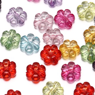 St. kunkka 50 Hạt Xỏ Lỗ Hình Hoa Bằng acrylic Trong Suốt Nhiều Màu Dùng Làm Trang Sức diy
