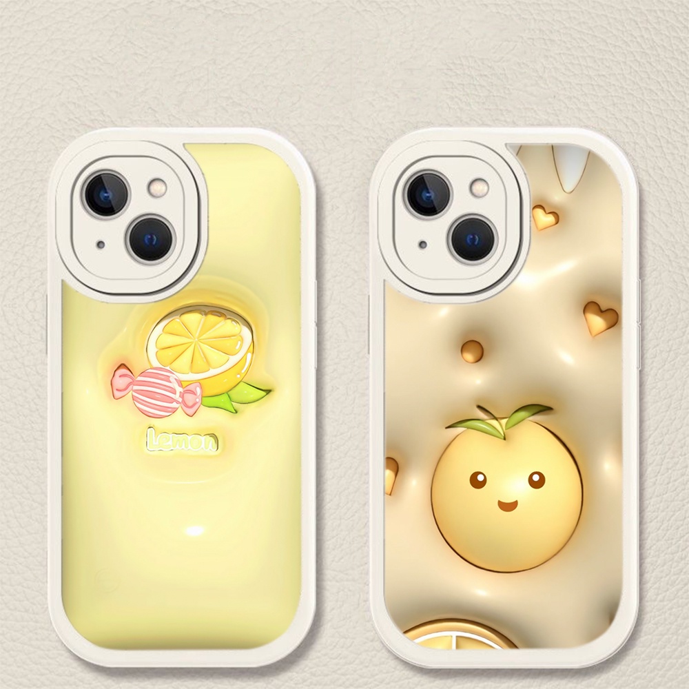 Ốp Điện Thoại tpu silicone Mềm Hình Quả Chanh Cho iphone 11 12 13 mini pro max re11