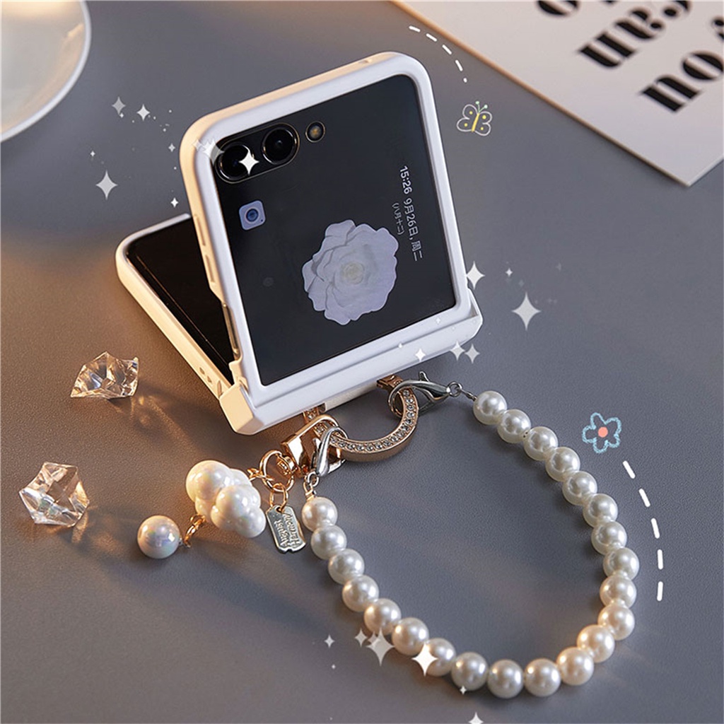 Dễ Thương Ốp Điện Thoại Họa Tiết Đám Mây 3d Kèm Vòng Đeo Tay Cho galaxy z flip 5 z flip5 flip5 zflip5