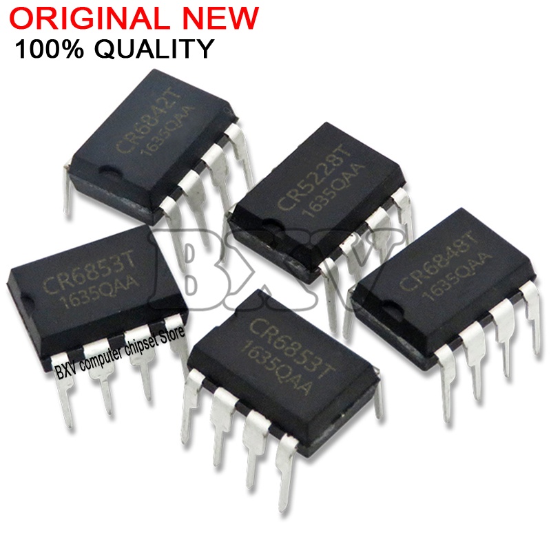 Set 10 Chip Linh Kiện Điện Tử cr6842t dip-8 cr6842 cr6853t cr6853 dip ic