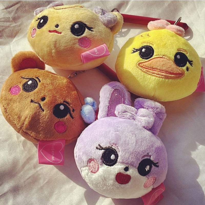 Hyc Móc Khóa Nhồi Bông Hình lisa rose jennie jisoo kawaii black pink album born