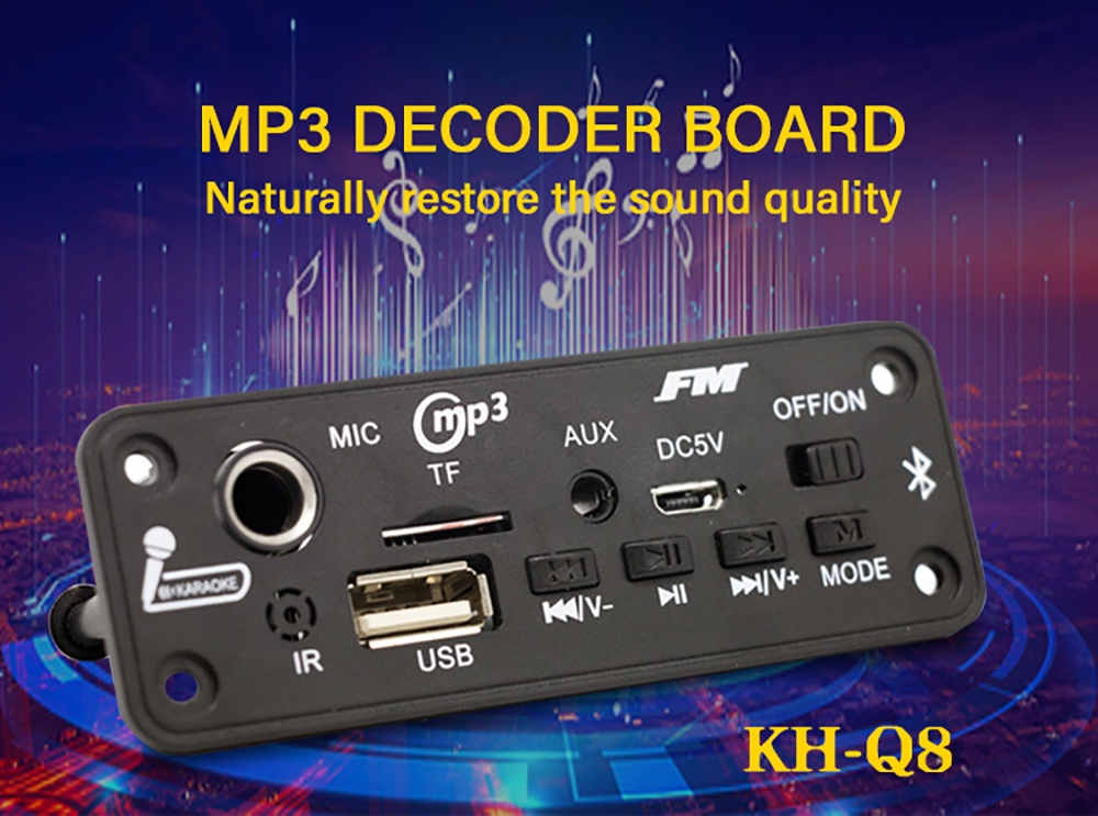 Dc Bảng Mạch Khuếch Đại Âm Thanh mp3 5v bluetooth Không Dây 6w Hỗ Trợ tf usb 3.5mm