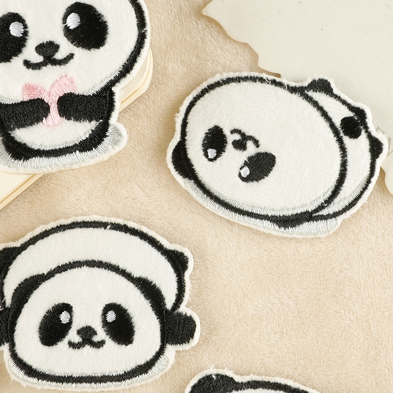 Hoạt Hình Sticker Ủi Thêu Hình Gấu Trúc Dễ Thương