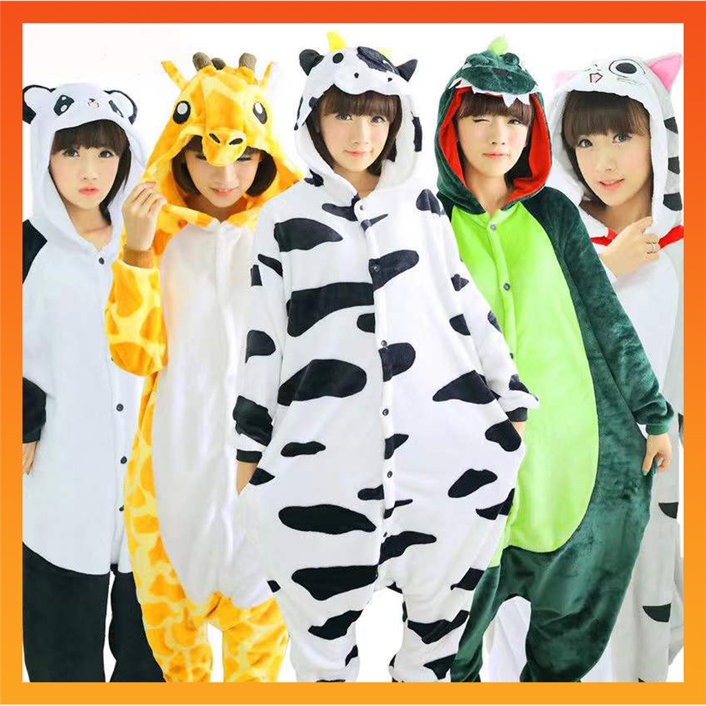 Kigurumi Bộ Đồ Ngủ Hóa Trang Nhân Vật Hoạt Hình pikachu Khủng Long Toro panda