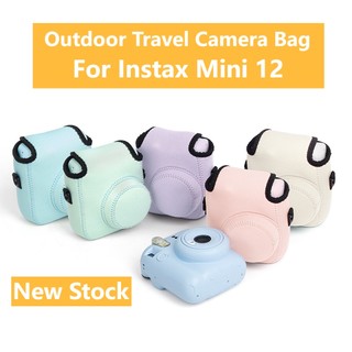 Túi đựng máy ảnh instax mini 12 màu trơn mềm mại tiện dụng mang theo du lịch