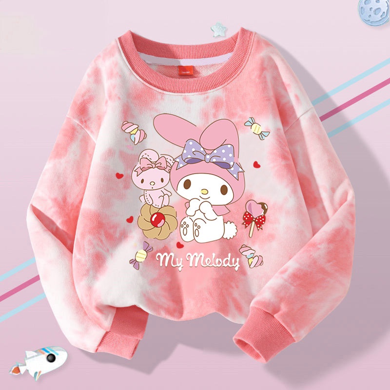 Hoạt Hình Áo Thun Tay Dài In Hình kuromi my melody sanrio Dễ Thương Cho Bé Gái