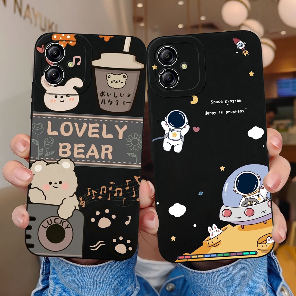 Ốp Điện Thoại Silicon Dẻo Họa Tiết Hoạt Hình Chú Gấu Dễ Thương Cho samsung galaxy a04e a04 4g m04 sa