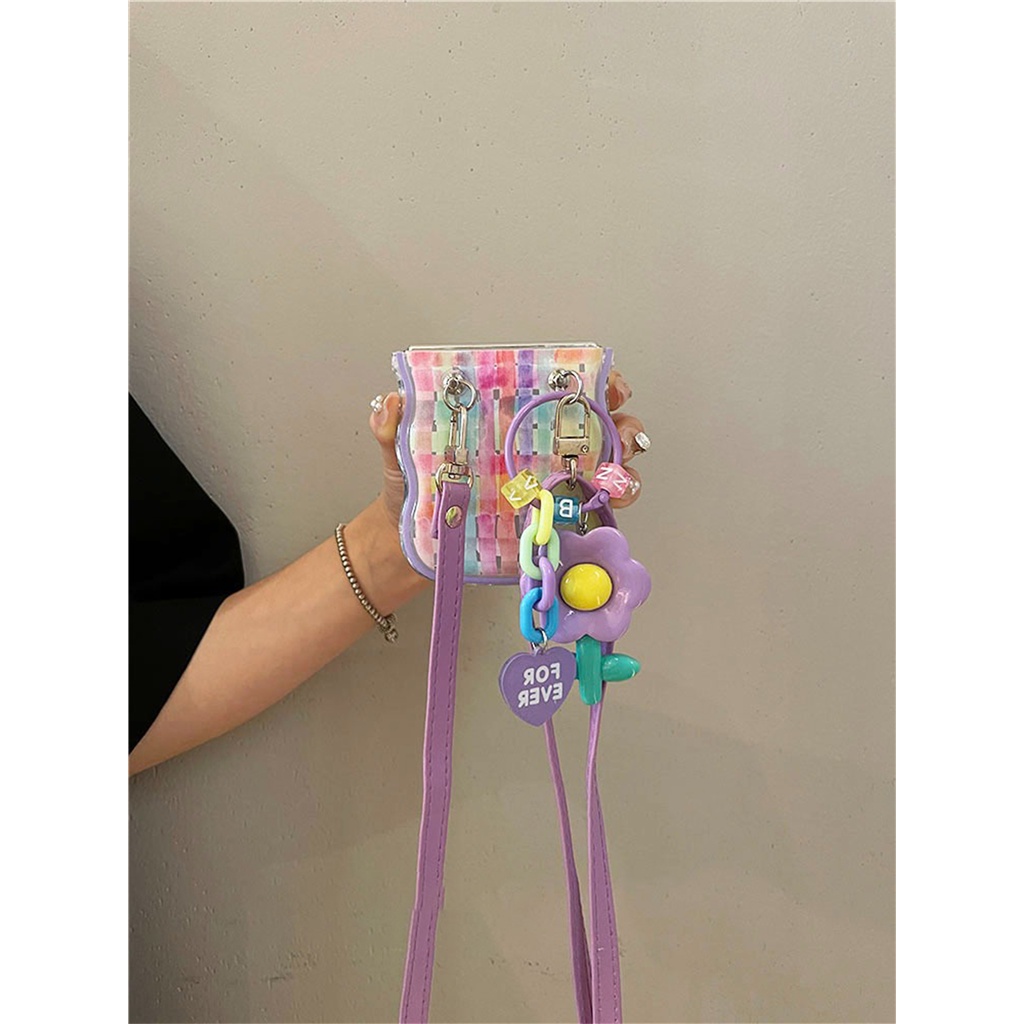 Bao Da Điện Thoại Nắp Gập Có Dây Đeo Họa Tiết Hoa Cho samsung galaxy z flip 5 5g z flip5 zflip5 z flip5 Ốp