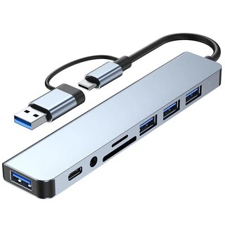 Bộ Chia 8 Cổng USB 3.0 Type C Cho Laptop Máy Tính